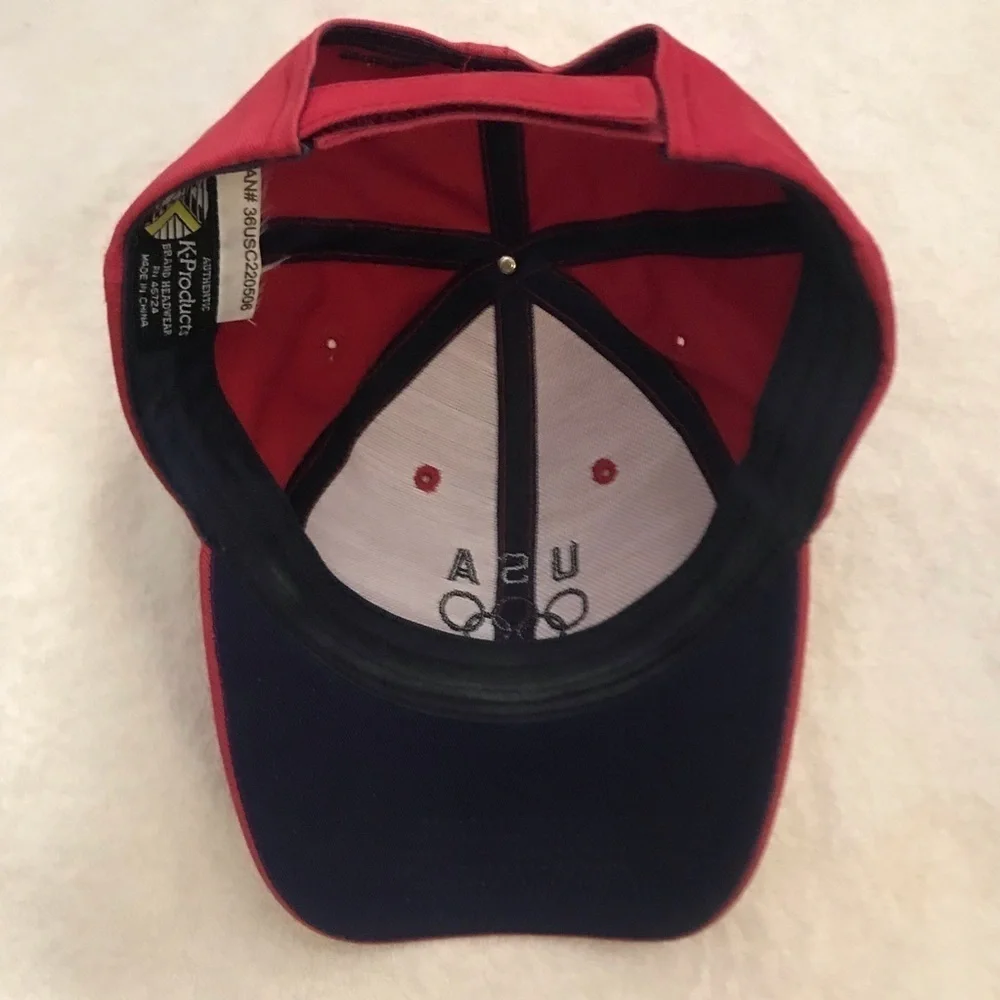 K-Products Adjustable Red USA Olympic Cap